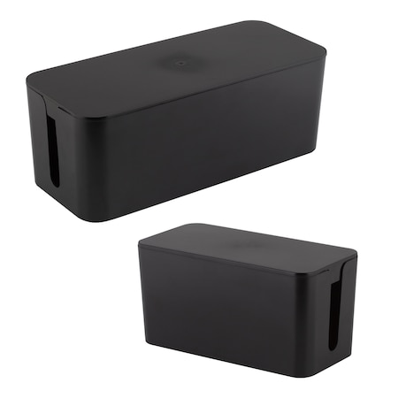 Simplify Cable Organizer Boxes in Black, 2PK 21350